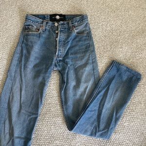 VINTAGE LEVI’s / After Party by Nasty Gal HIGH WAISTED STRAIGHT LEG DENIM 24/25